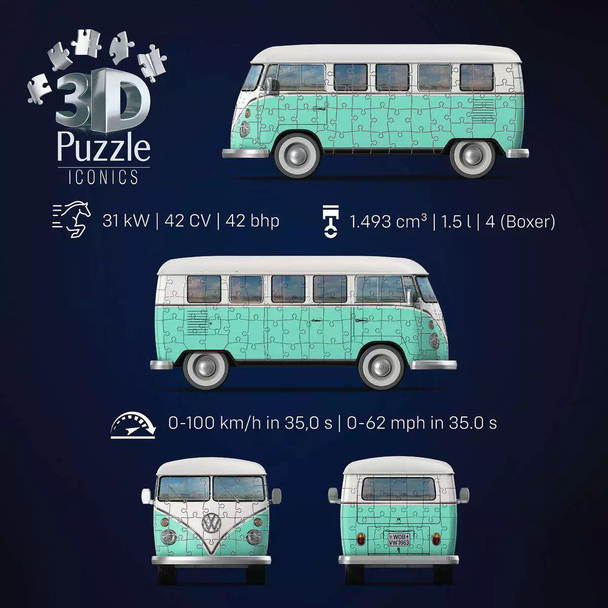 3D Puzzle Iconics: Volkswagen T1