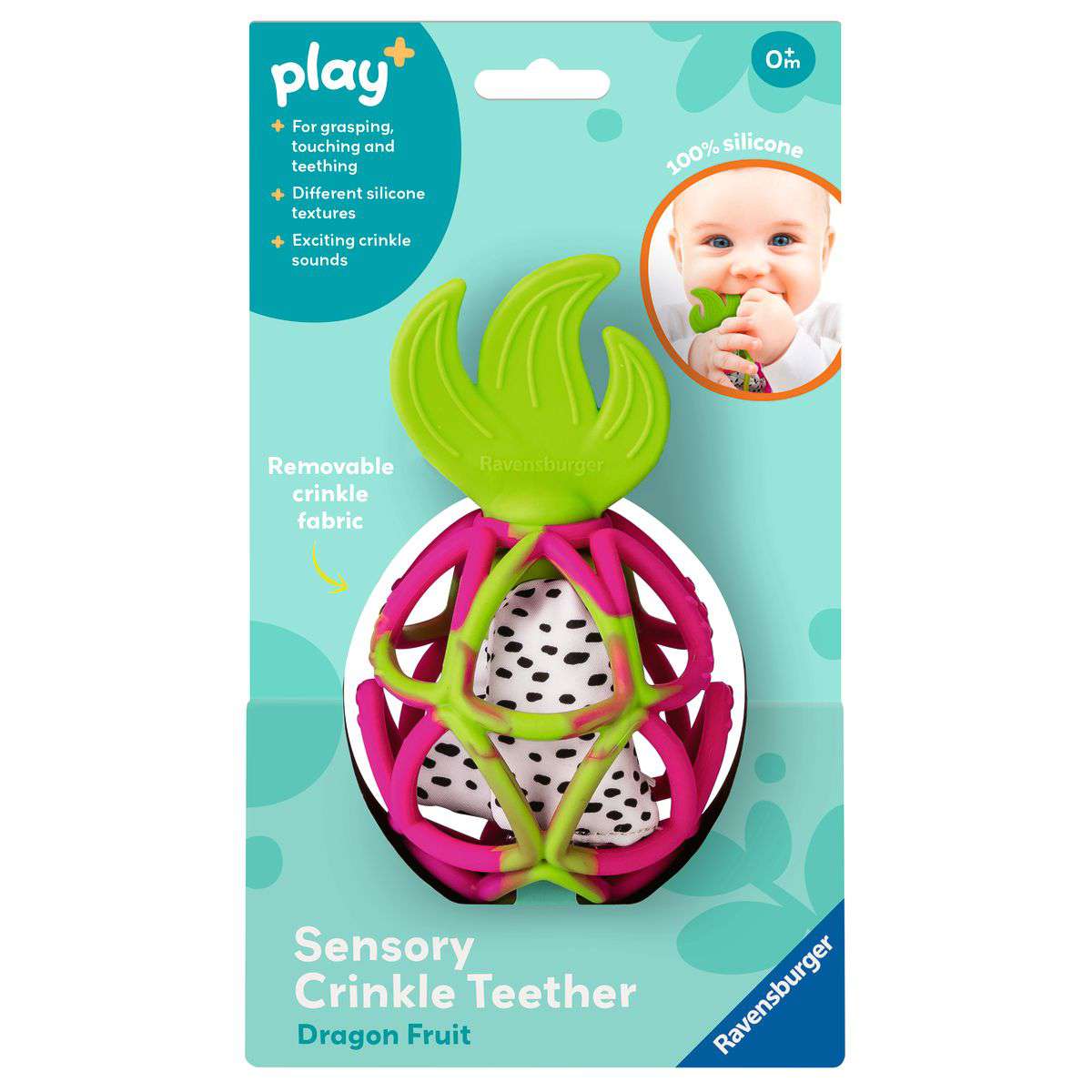 RAV Dragon Fruit Sensory Crinkle Teether