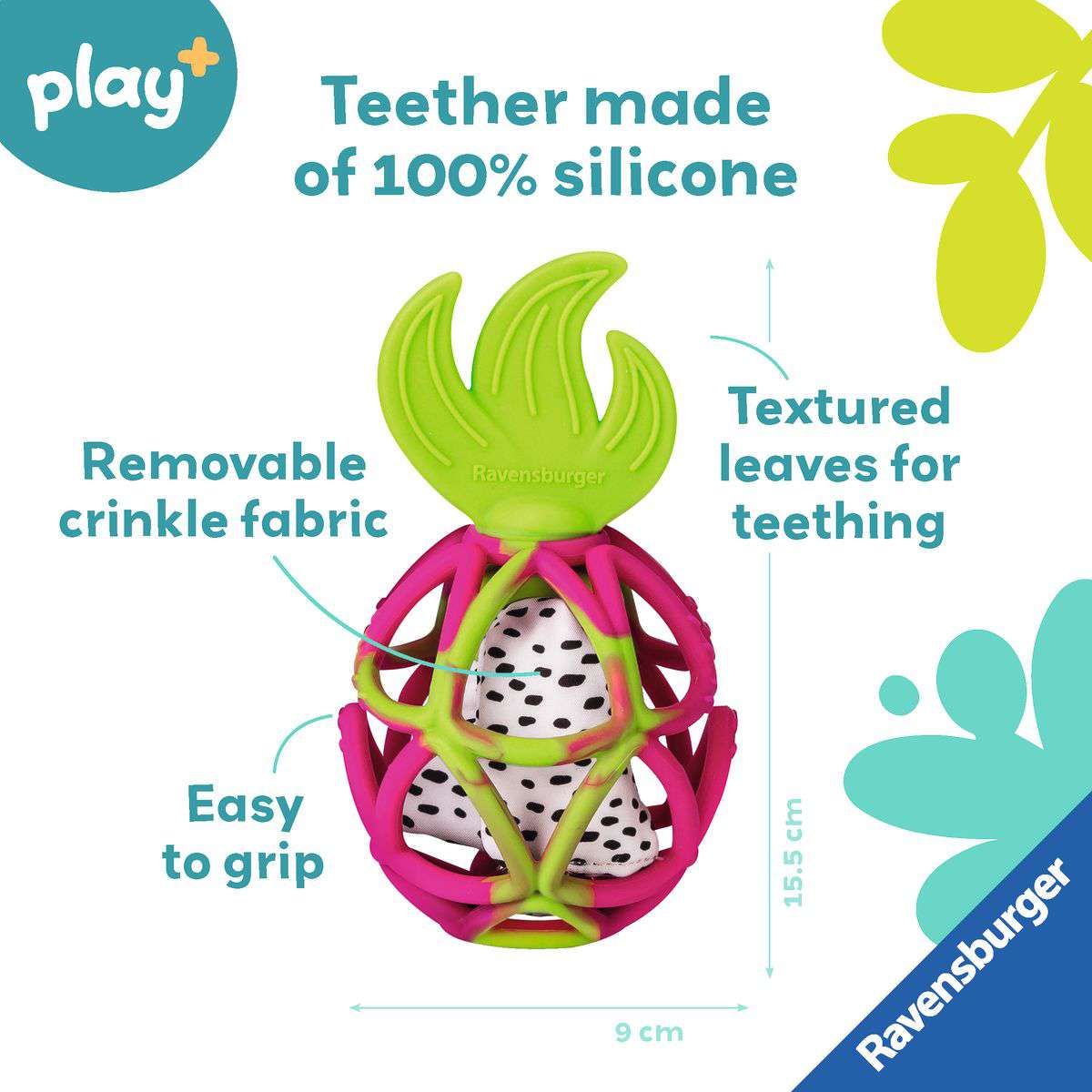 RAV Dragon Fruit Sensory Crinkle Teether