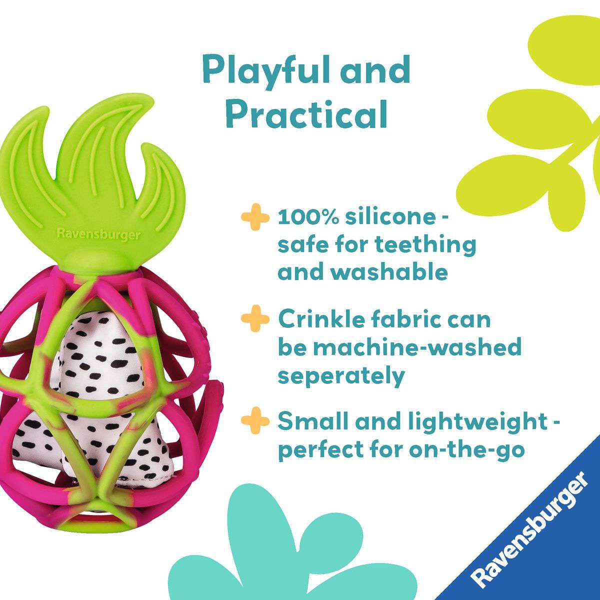 RAV Dragon Fruit Sensory Crinkle Teether