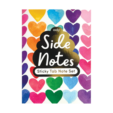 ooly Side Notes Rainbow Hearts Sticky Tab Note Pad