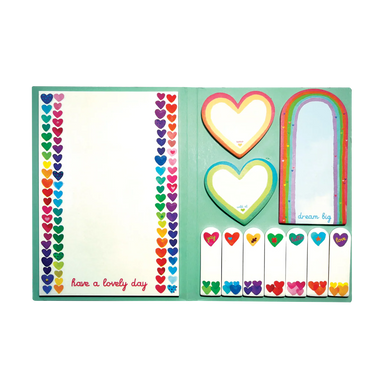 ooly Side Notes Rainbow Hearts Sticky Tab Note Pad