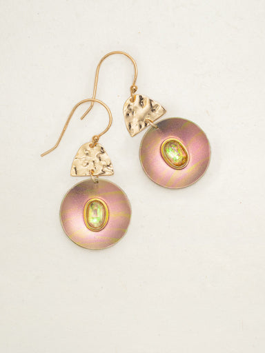 Holly Yashi Royal Moon Earrings - Pink and Gold    