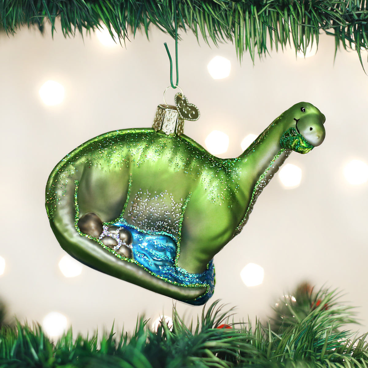 Old World Christmas Brontosaurus Ornament    