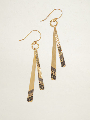 Holly Yashi Willow Weave Stick Earrings - Gold    