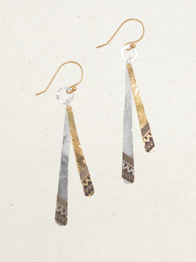 Holly Yashi Willow Weave Stick Earrings - Gold/Silver    