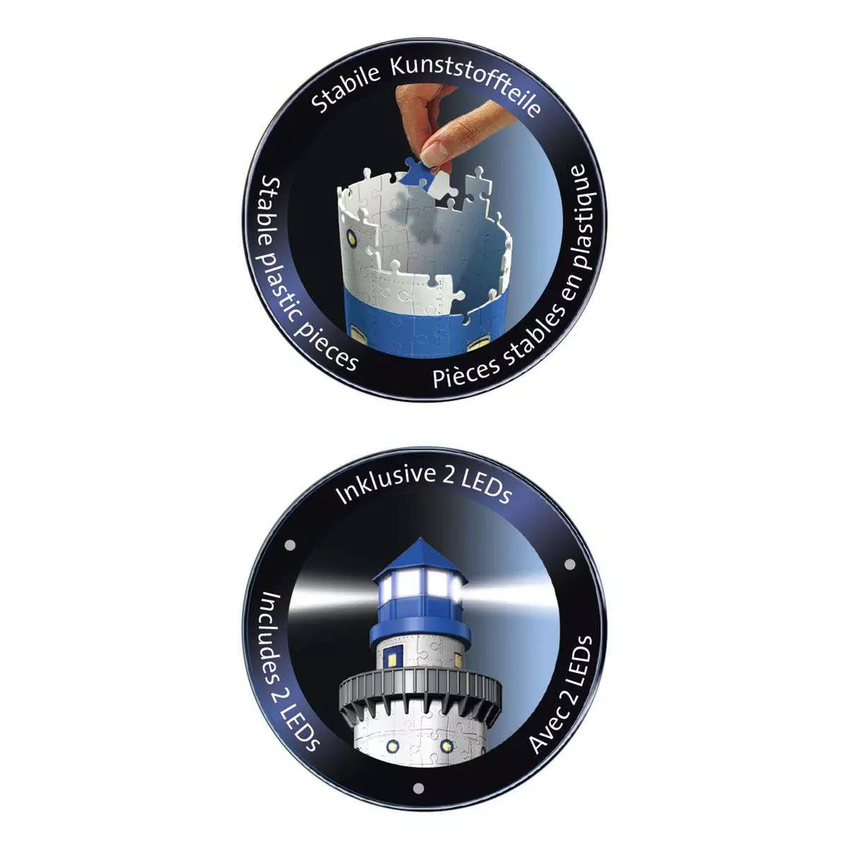 RAV Lighthouse Night Edition 216 Piece 3D Puzzle