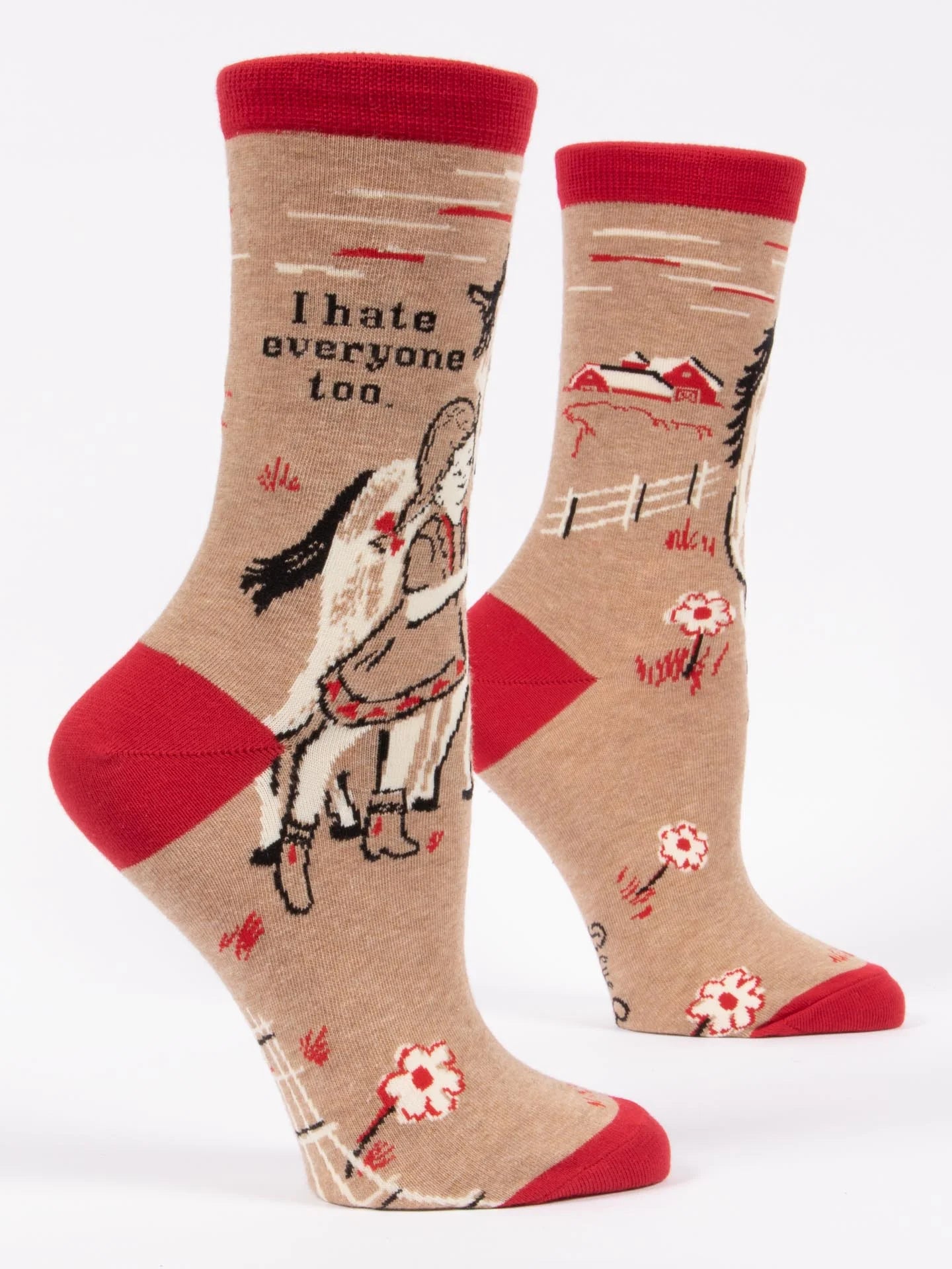 Blue Q Women's Crew Socks - I Hate Everyone Too
