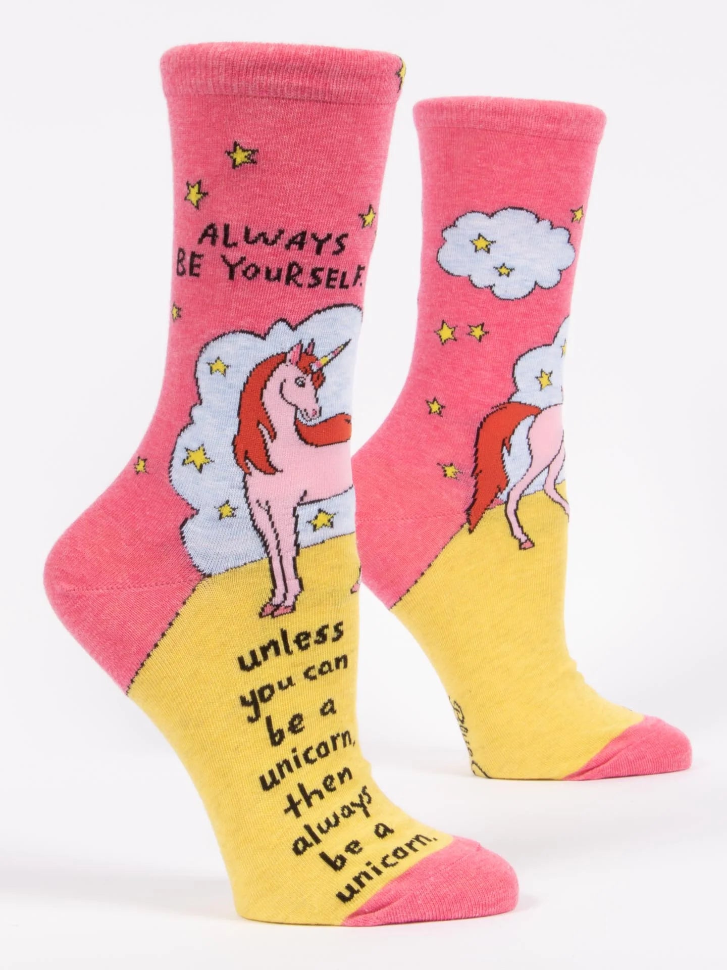 Blue Q Women's Crew Socks - Always Be Yourself. Unless You Can Be A Unicorn