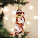 Old World Christmas Chester Cheetah on Candy Cane Ornament    