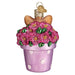 Old World Christmas Kitten in Flower Pot    
