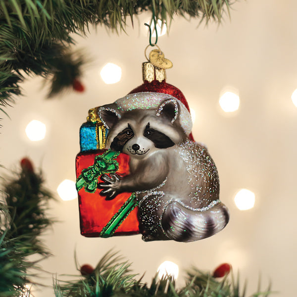 Old World Christmas - Christmas Bandit Raccoon Ornament    