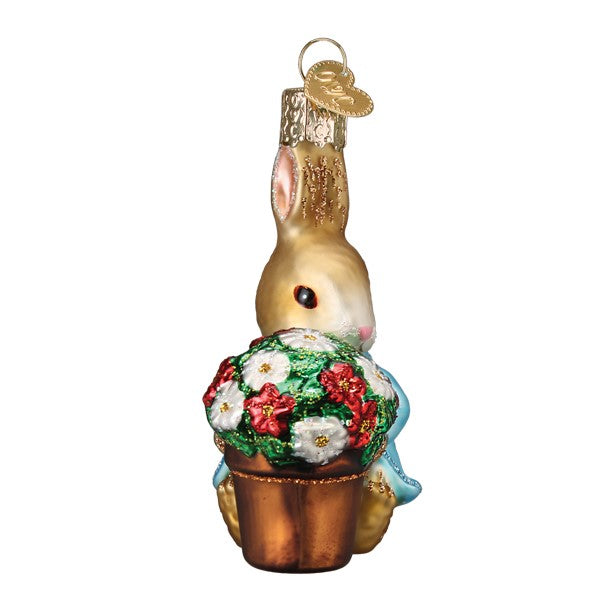 Old World Christmas Beatrix Potter Peter Rabbit With Flower Pot Ornament