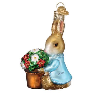 Old World Christmas Beatrix Potter Peter Rabbit With Flower Pot Ornament