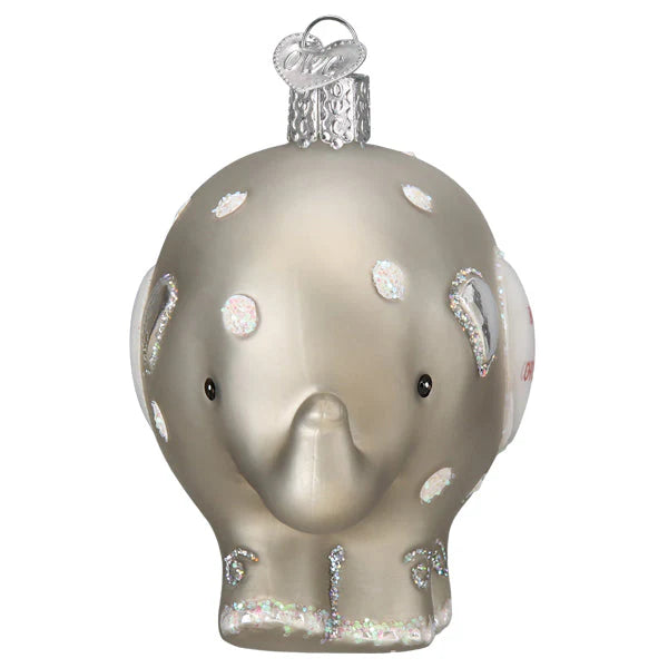 Old World Christmas Baby's 1st Elephant Ornament