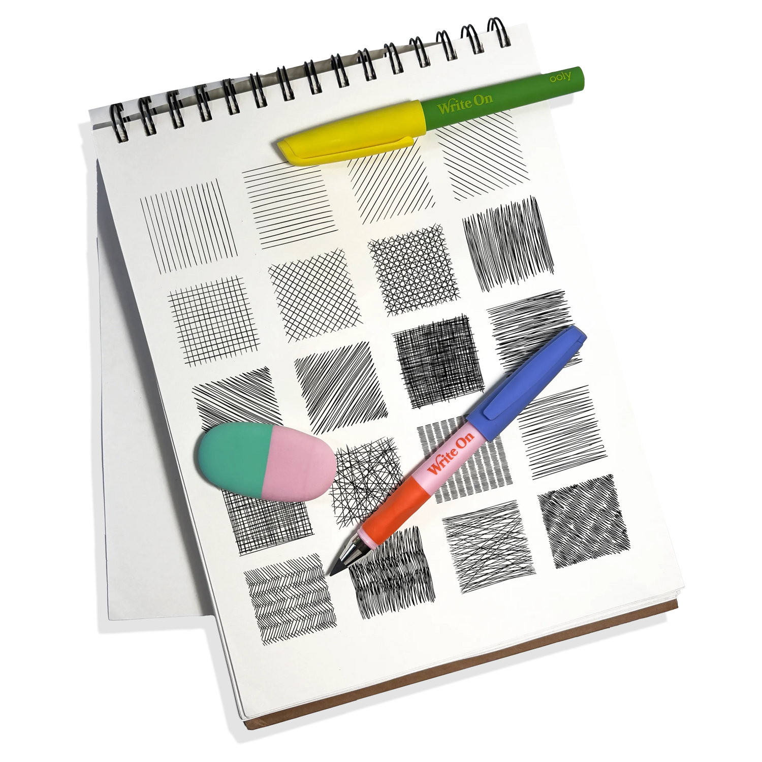 OOLY Write On Graphite Pencils and Eraser - Set of 2
