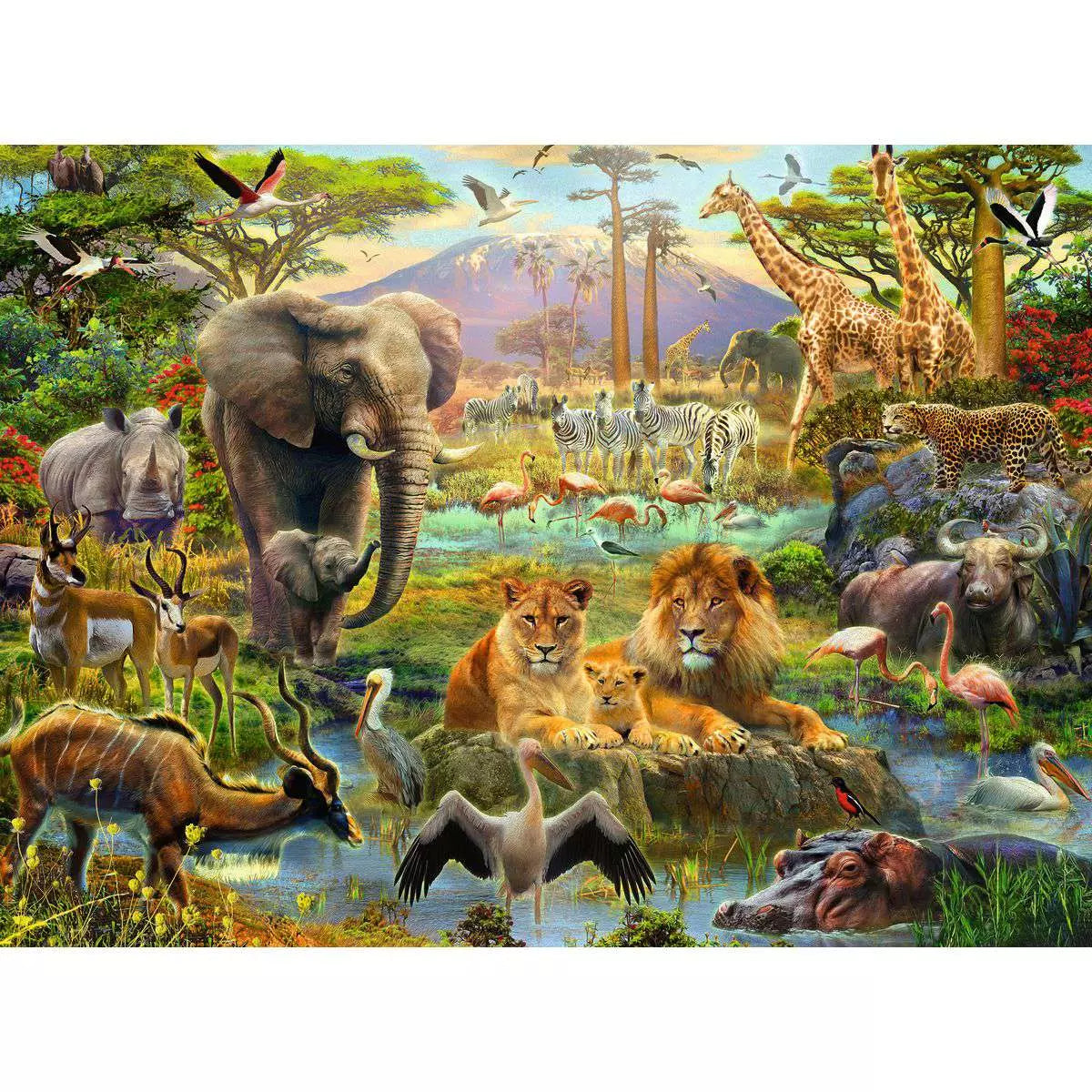 Animals of the Savanna 200 Piece Puzzle