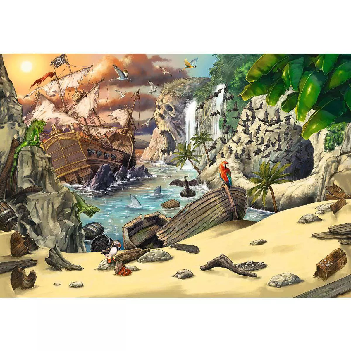 Kid's Escape Puzzle: Pirate's Peril 368 Piece Puzzle
