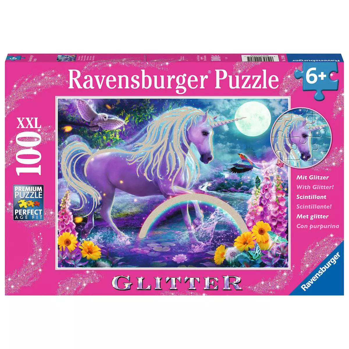 Glitter Unicorn 100 Piece Glitter Puzzle