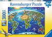 World Landmarks Map 300 Piece Puzzle