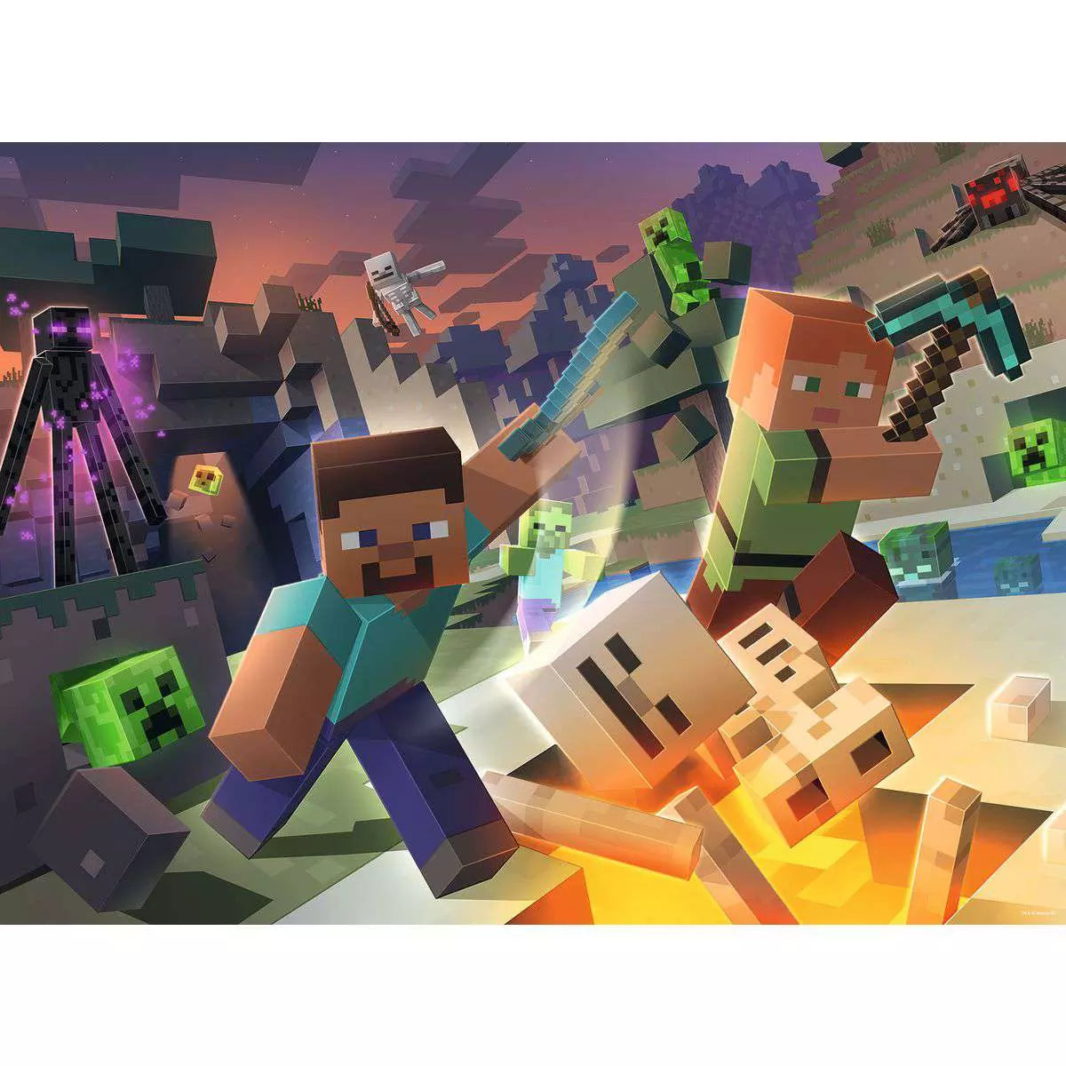 Monster Minecraft 100 Piece Puzzle