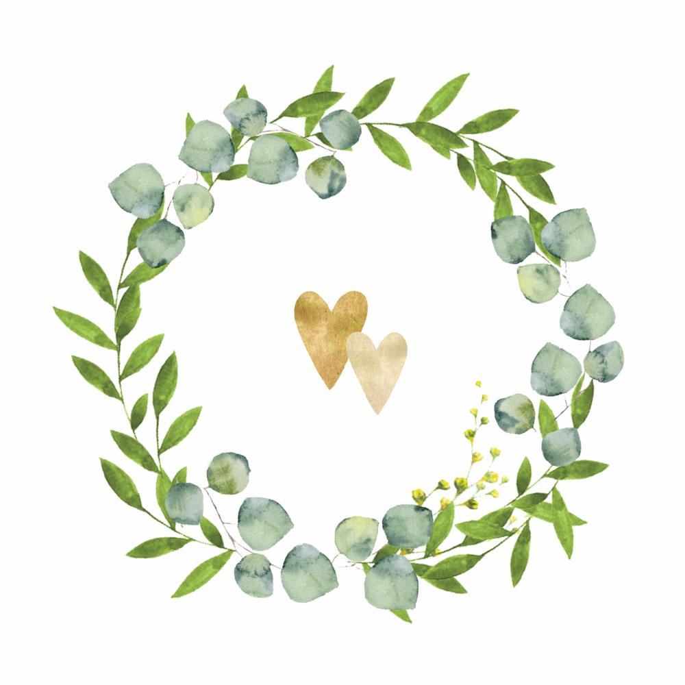 Two Hearts Luncheon Napkins