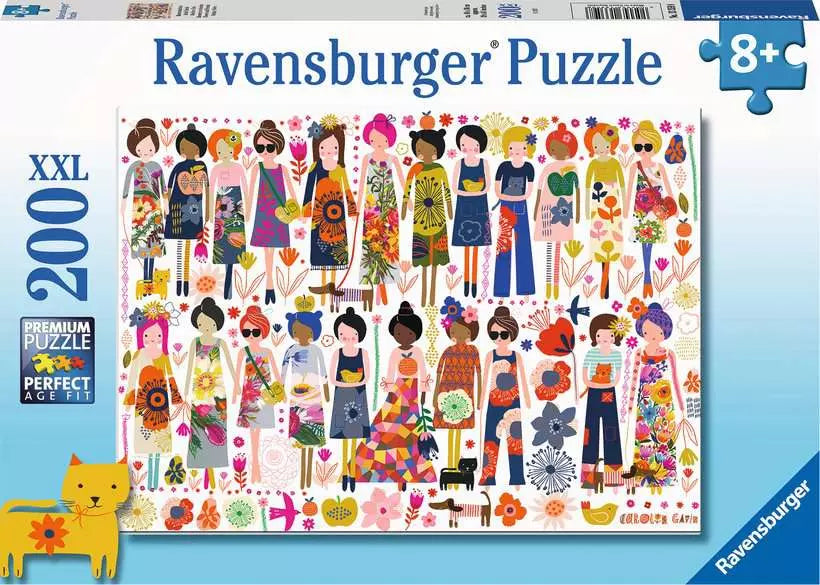 Flowers and Friends 200 Piece Puzzle