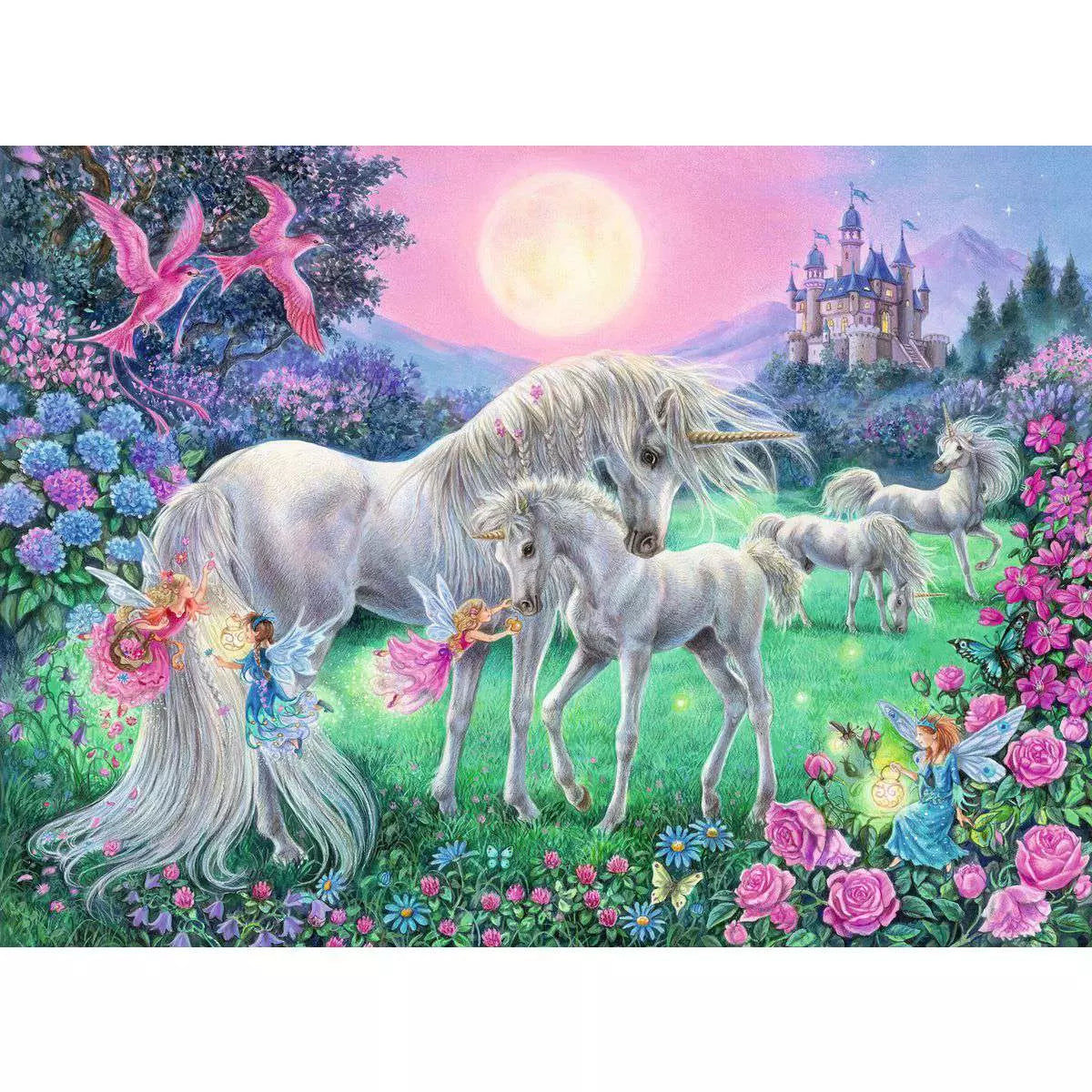 RAV Unicorns In The Moonlight 100 Piece XXL Glow In The Dark Puzzle