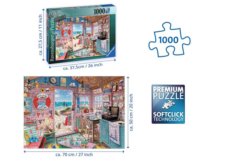 My Haven No. 7 The Beach Hut 1000 Piece Puzzle    