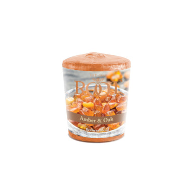Root Candles Votive Amber & Oak