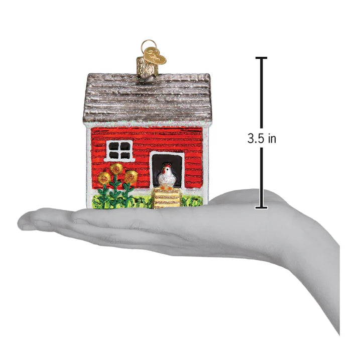 Old World Christmas Chicken Coop Ornament