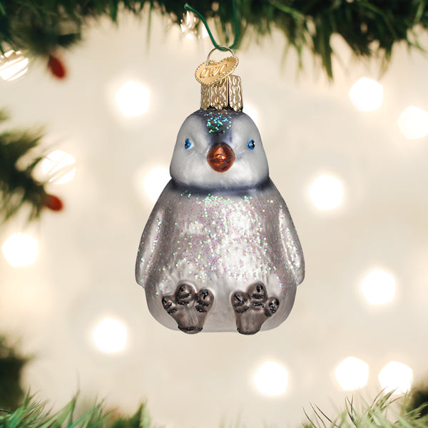 Old World Christmas Sitting Penguin Chick Ornament