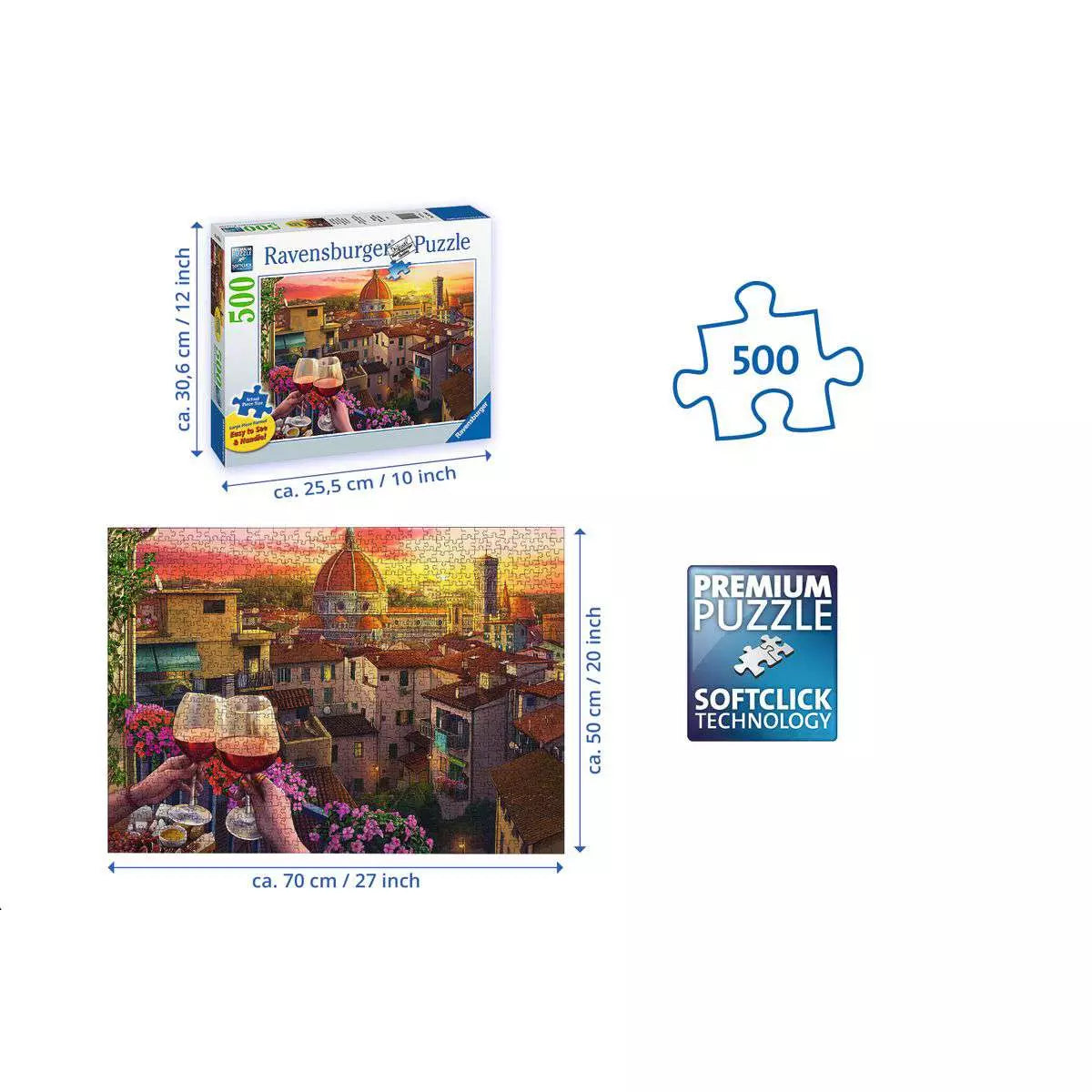 Cozy Wine Terrace 500 Piece Large Format Puzzle