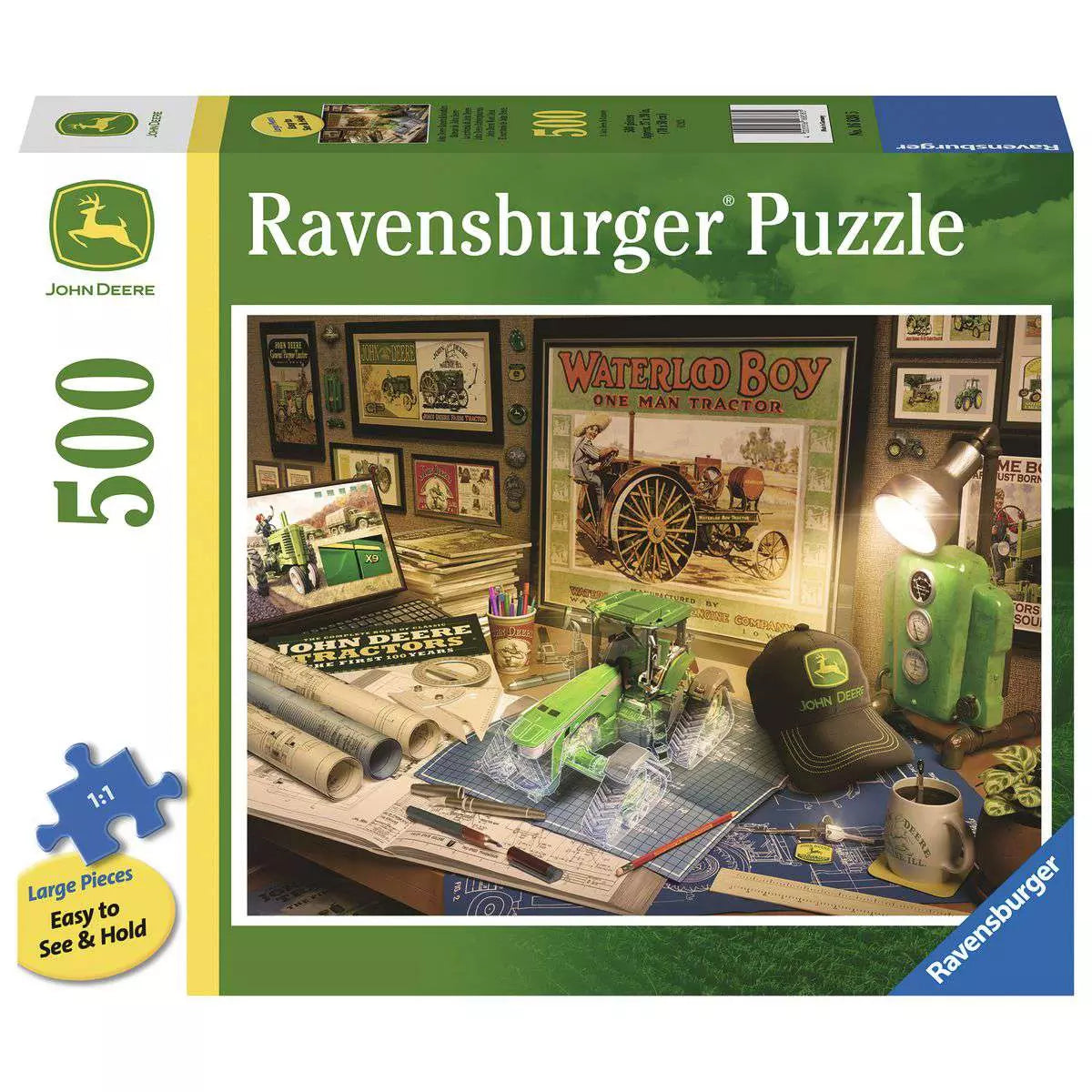 John Deere Work Desk 500 Piece Large Format Puzzle