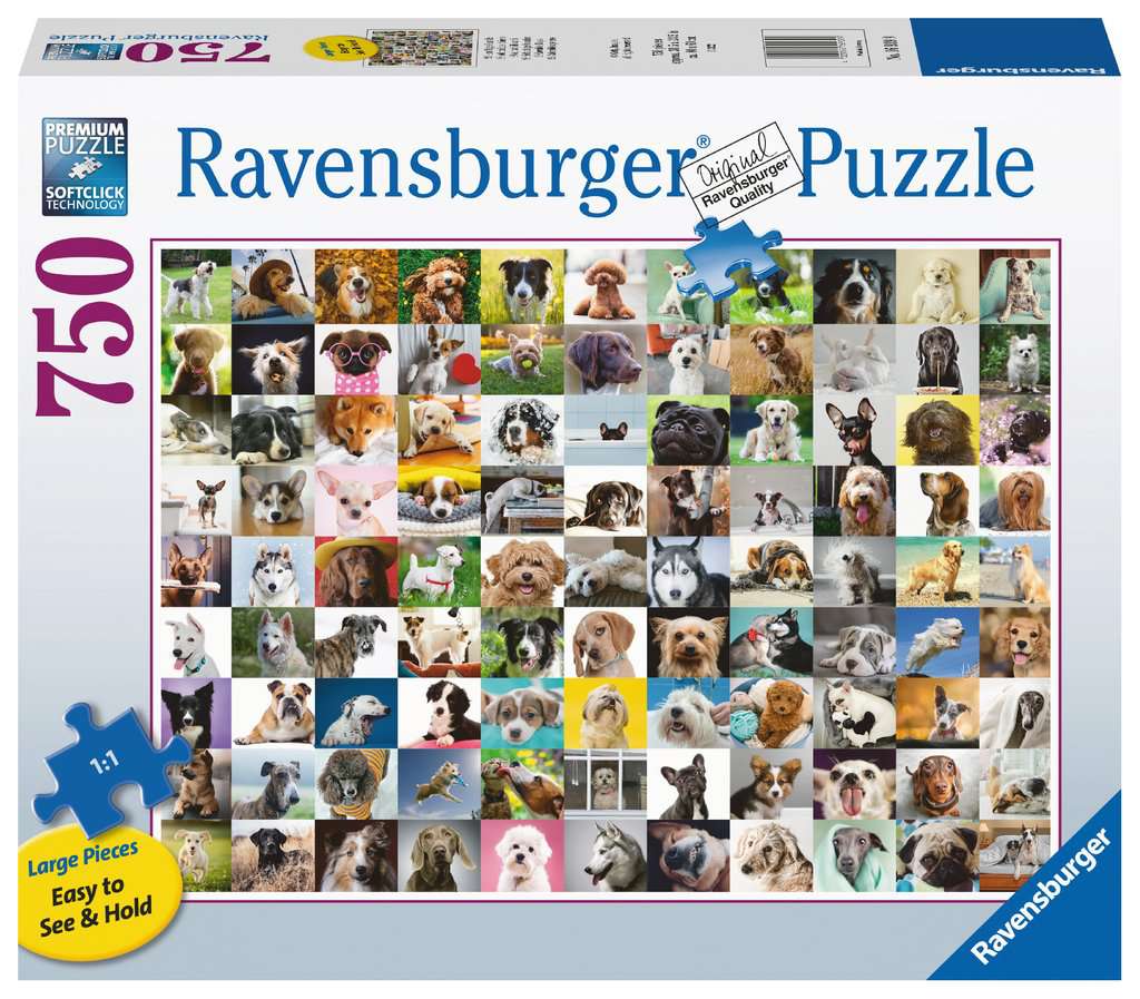 99 Lovable Dogs 750 Piece Large Format Puzzle    