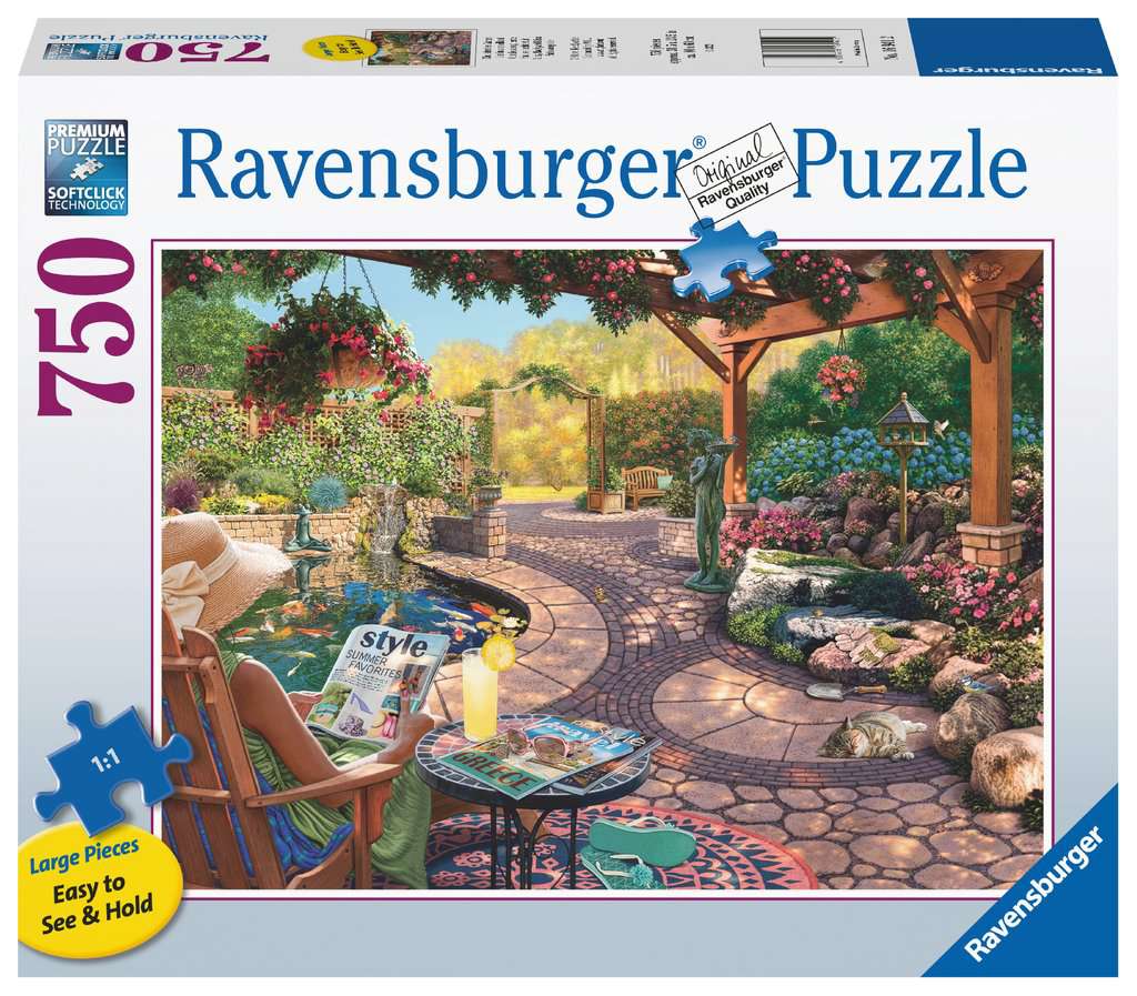 Cozy Backyard Bliss 750 Piece Large Format Puzzle    