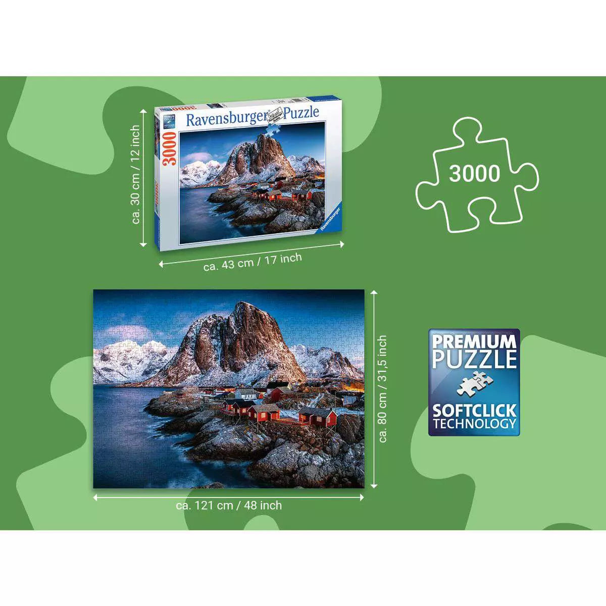Hamnoy, Lofoten 3000 Piece Puzzle