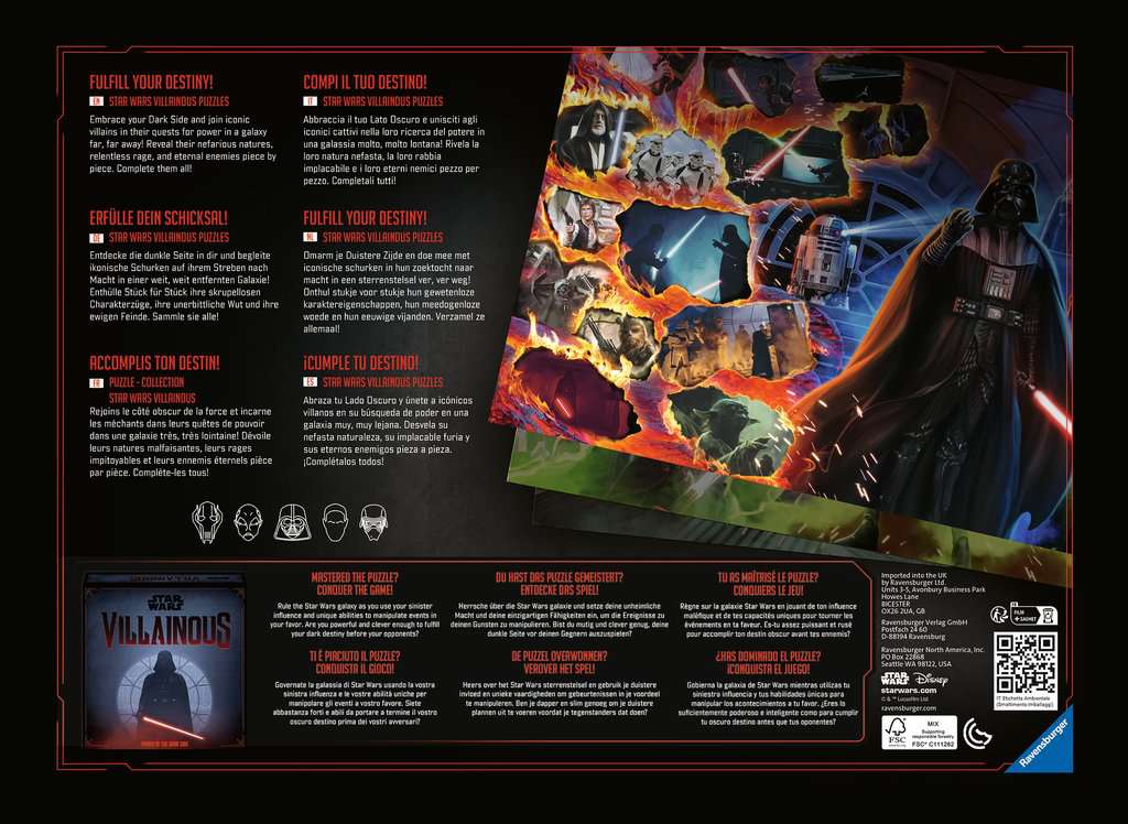 Star Wars Villainous: Darth Vader 1000 Piece Puzzle