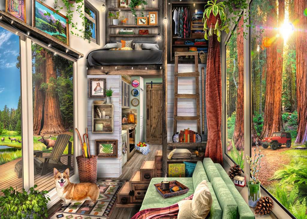 Redwood Forest Tiny House 1000 Piece Puzzle    