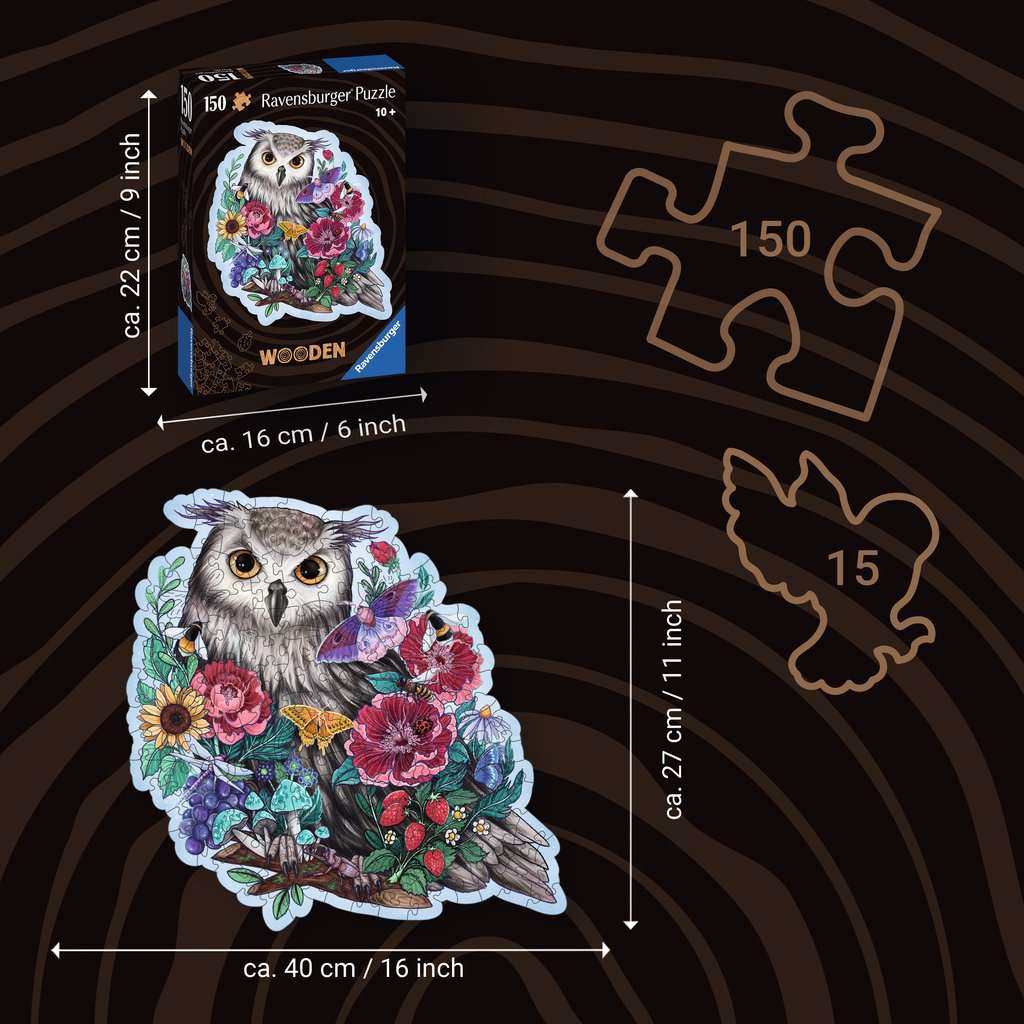 Wooden Puzzles: Mysterious Owl 150 Piece Puzzle