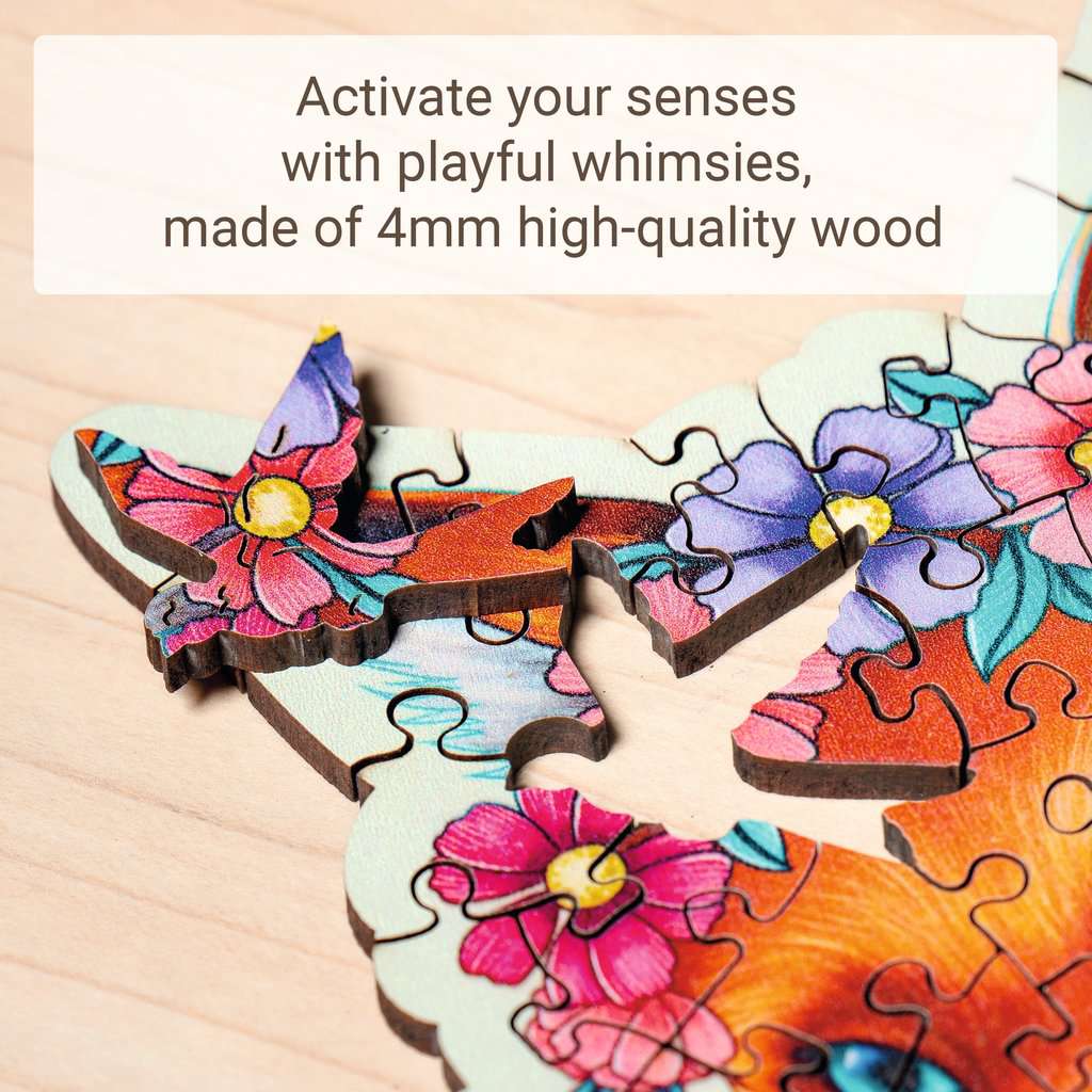 Wooden Puzzles: Colorful Fox 150 Piece Puzzle