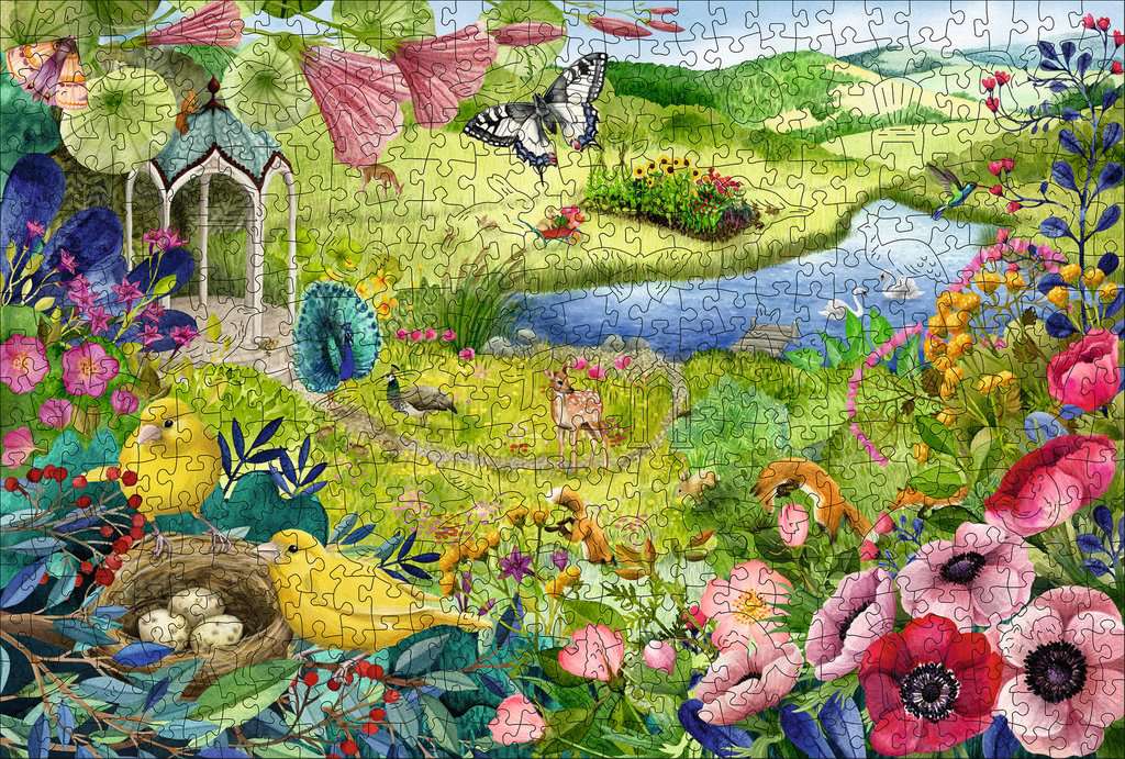Wooden Puzzles: Nature Garden 500 Piece Puzzle