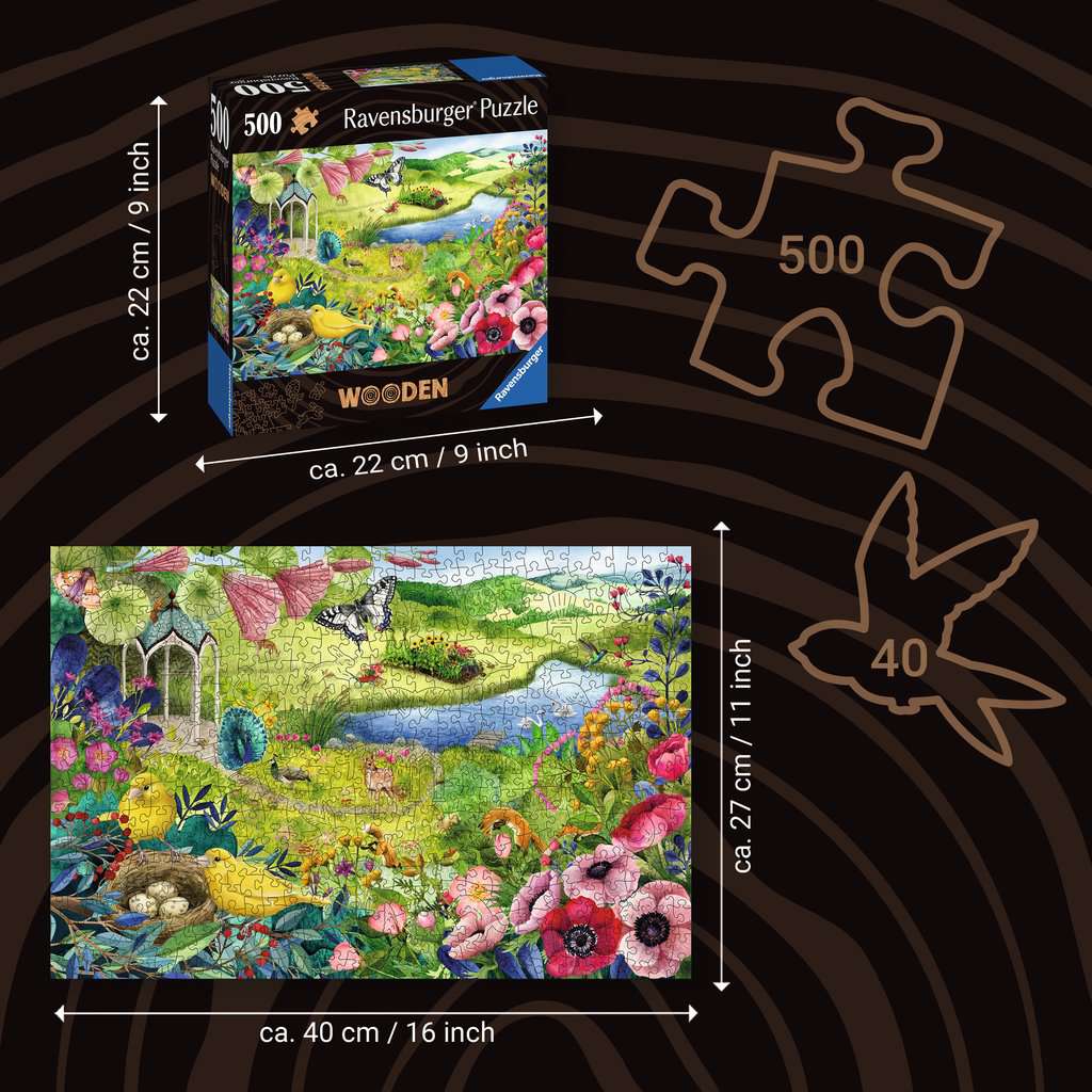 Wooden Puzzles: Nature Garden 500 Piece Puzzle