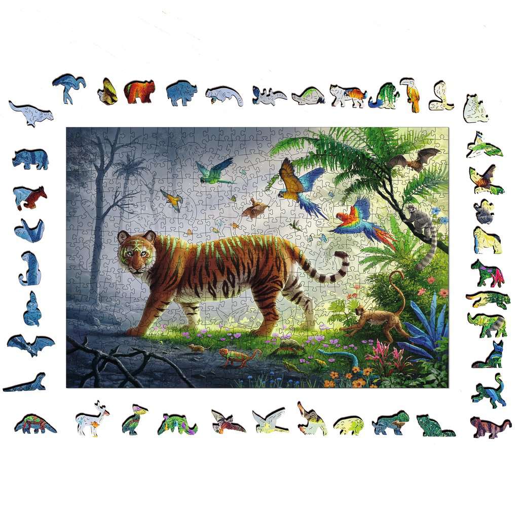 Wooden Puzzles: Jungle Tiger 500 Piece Puzzle