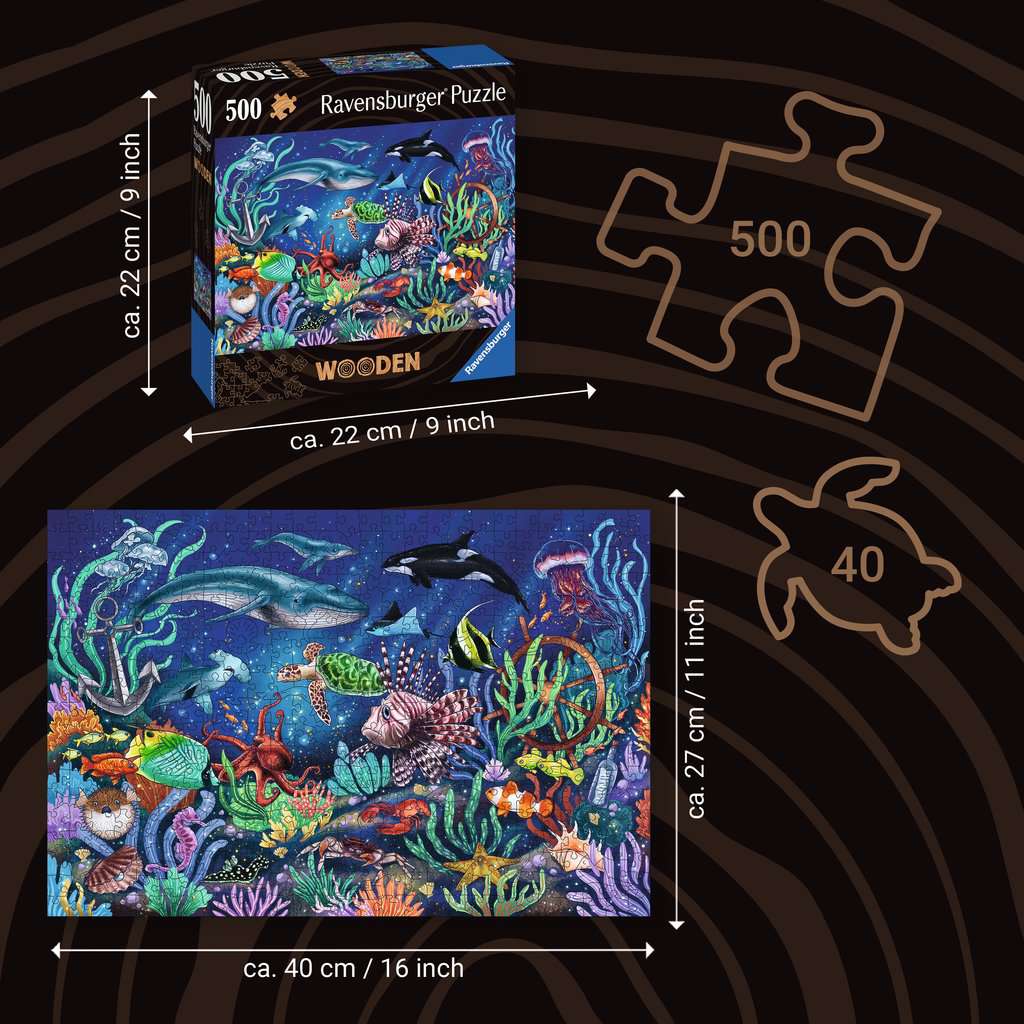 Wooden Puzzles: Under The Sea 500 Piece Puzzle