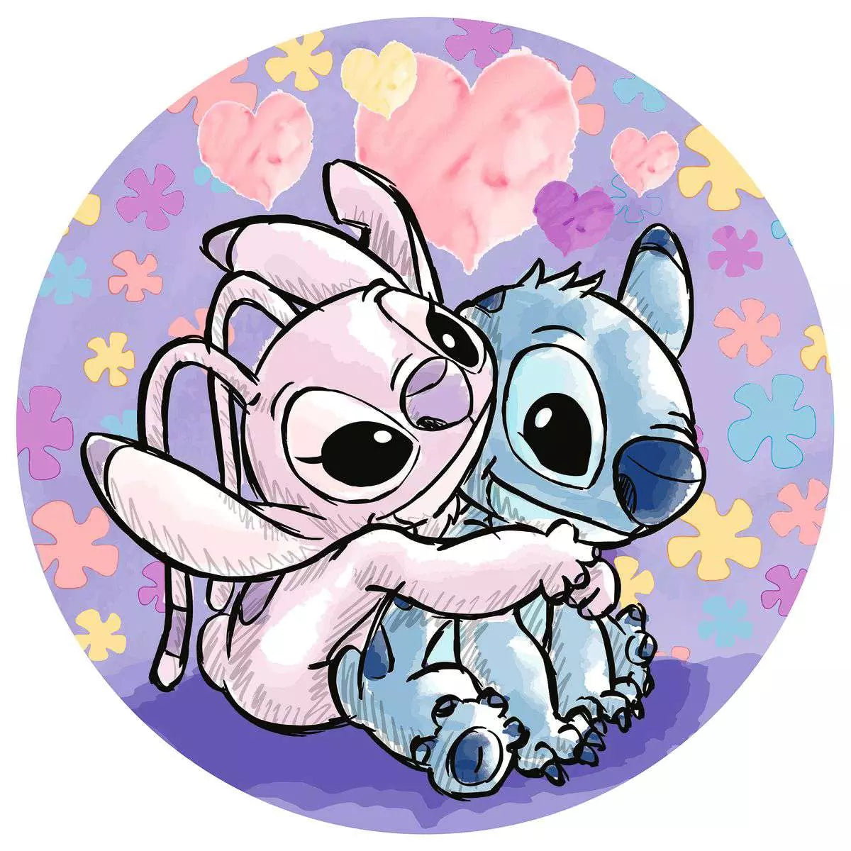 Disney Stitch 500 Piece Round Puzzle