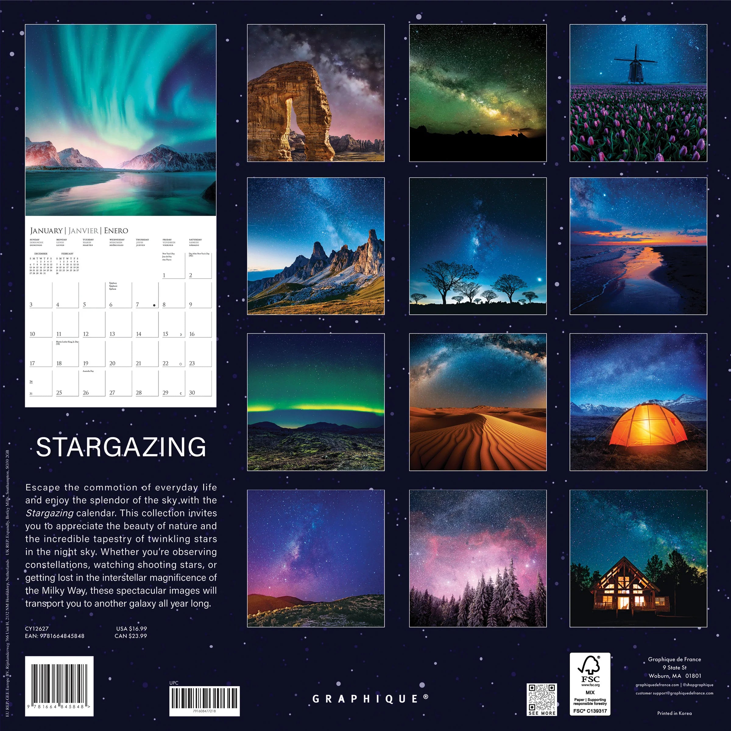 GRPH Stargazing 2027 Wall Calendar