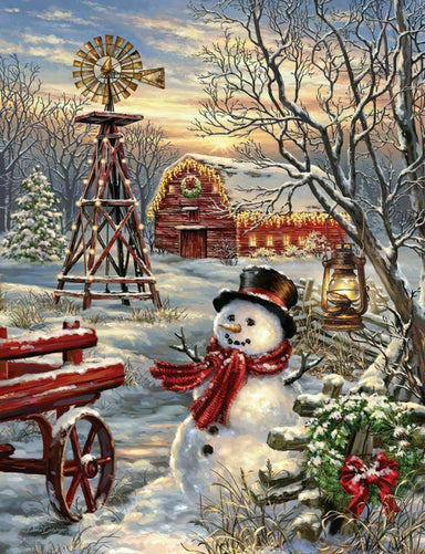 Winter Windmill 500 Piece Puzzle