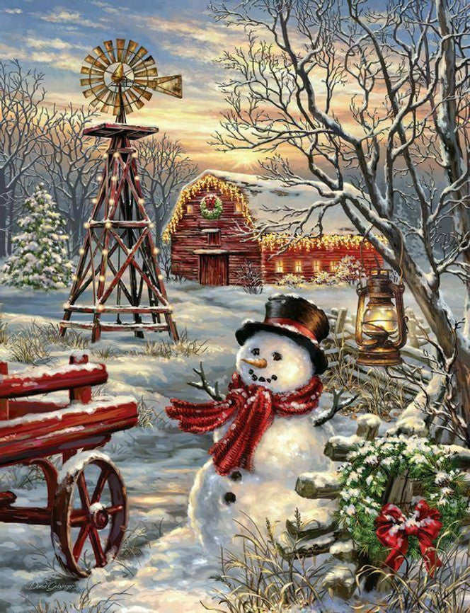 Winter Windmill 500 Piece Puzzle