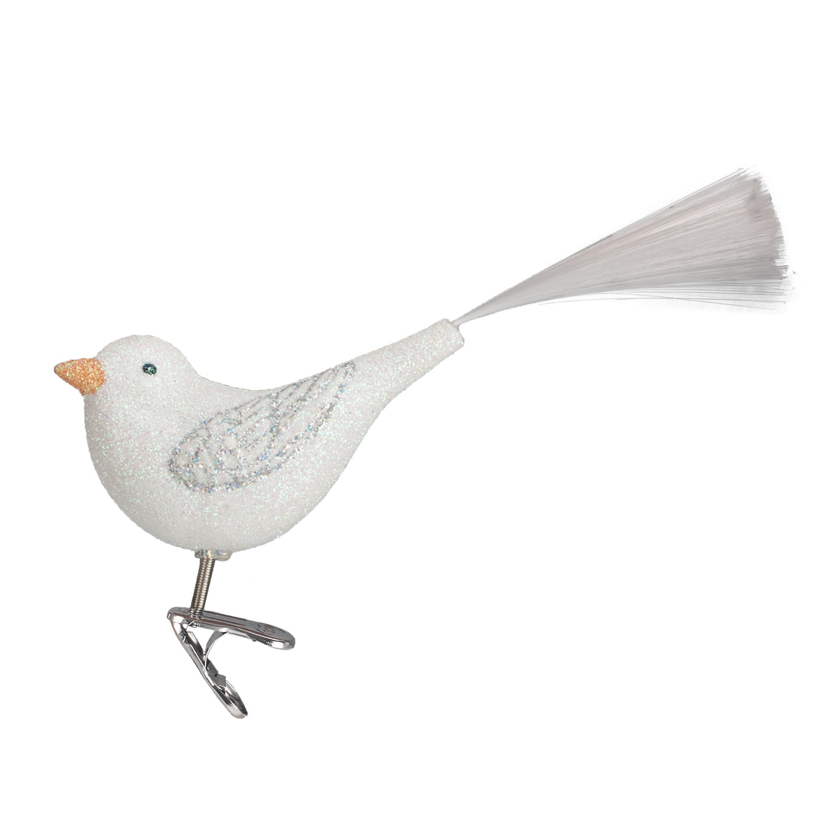 Old World Christmas Sparkling Snowbird Clip Ornament    